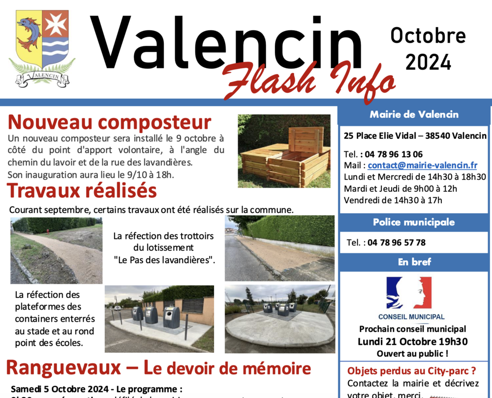 FLASH INFO OCTOBRE 2024